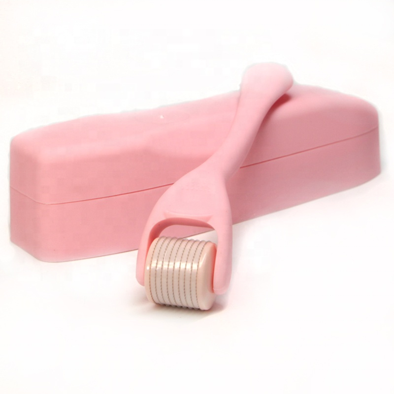 540 игла розовый Дерма ролик 0,5 мм Борода роста титана дермароллер борода ролик для мужчин