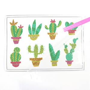 <span class=keywords><strong>Cactus</strong></span> populaire éducatif 3D bricolage diamant Art peinture autocollants créatif pâte artisanat Kits cadeaux pour enfants filles garçons adultes - Product Image 4