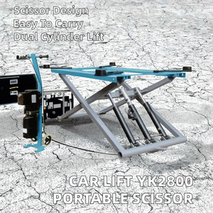 Ciseaux hydrauliques à double cylindre SS YK2800, élévateur de voiture portable pour garage domestique - Product Image 2