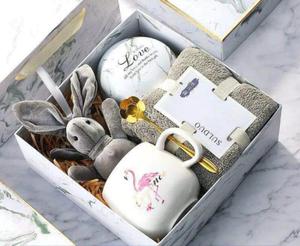 Elegant and Exquisite Ceramic Cup <b>Mug</b> Marble Storage Container Towel Spoon Gift Set for 2025 Hot Selling Woman Birthday Weddings - Product Image 3