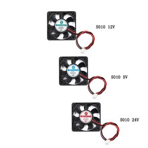 1PC DC 5010 5V/12V/24V Máy tính CPU Cooler mini quạt làm mát 50mm 50x50x10mm Quạt thông gió nhỏ cho máy in 3D 2 Pin 50x50x10mm - Product Image 1
