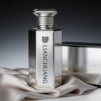 Flacon de parfum hexagonal vide en verre de designer avec pompe à sertir et capuchon personnalisé – Bouteille de parfum haut de gamme unique pour marque de luxe