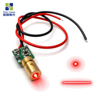 Module laser rouge 650nm 5mW avec lentille collimatée et lentille ondulée, focalisation réglable, 3-5V, mini, pour pointeur laser et enseignement