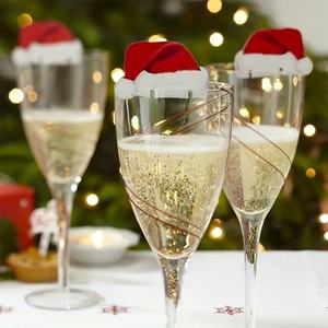 Juego de 10 Tarjetas para Copas de Vino con Diseño de Gorro de Santa Claus, Decoración Navideña para Fiestas - Product Image 2