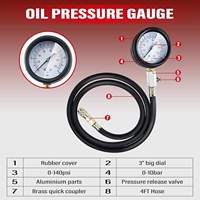 Testeur de pression d'huile moteur universel, testeur de compression, outils de diagnostic pour véhicules, kit d'outils de réparation automobile professionnels