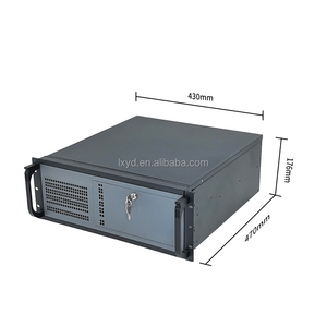 Châssis de contrôle industriel 4U Coque d'ordinateur en nuage Armoire en alliage d'aluminium ATX Panneau latéral monté en rack Fenêtre Ports USB Bureau - Product Image 3