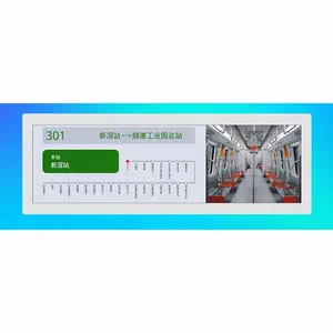 รถยืด28 "28.8" 29 "นิ้วจอแสดงผล LCD บาร์สำหรับรถบัสรถไฟใต้ดินรถไฟโค้ชสนับสนุน HDM1 VGA DVI และ4G เครือข่าย Android OS