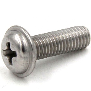 DIN967 A2 SUS304 Phillips Pan lavapavimenti a croce tassello con colletto piccolo vite macchina Inox - Product Image 2