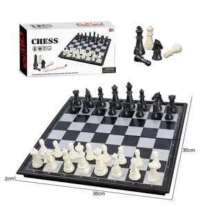 30cmx30cm折りたたみ式磁気国際チェス2人用プラスチックチェスゲーム