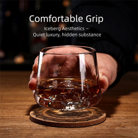 Verre à whisky sans pied et sans couvercle, style japonais, en cristal, motif Mont Fuji, pour usage domestique, commande directe