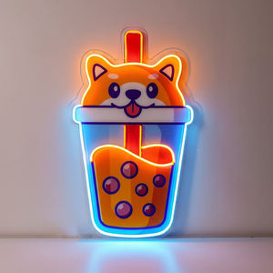 콘셉트 벽걸이 광고 네온사인, 저희 버거를 즐겨보세요, 고휘도 LED 네온 스트립, 맞춤형 실내용 - Product Image 2
