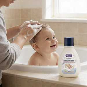 Nettoyant Doux Formule Délicate pour Peaux Sensibles Sans Larmes pour Nouveau-né 2-en-1 Lavant et Shampoing Bébé Format Voyage 100ml - Product Image 3