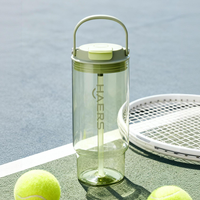 Bouteilles d'eau réutilisables personnalisées Haers 30OZ, grande capacité, bouteille d'eau de sport Tritan 900ml avec couvercle 2 en 1