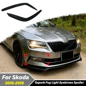 Pour Superb 2017 2018 : Sourcils de phares antibrouillard avant, lèvre de spoiler avant, accessoires de modification et de décoration, kit carrosserie - Product Image 1