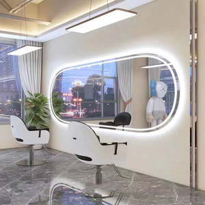 Special Men's Oil Head Shop Hair Cutting Wall <b>Mirror</b> Barber Shop Ironing Dyeing Salon Furniture Internet Celebrant <b>Mirror</b> <b>Table</b> - Product Image 5