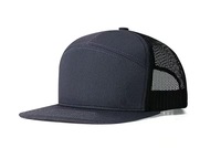 Casquette Trucker à 7 Panneaux en Coton Uni avec Visière Plate, Casquette Snapback Richardson 168 de Haute Qualité, Logo Personnalisé pour Personnalisation