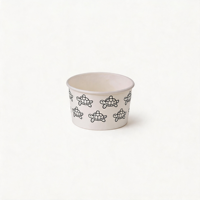 Vente en gros de bols à crème glacée biodégradables imperméables avec impression personnalisée, motif personnalisé, logo couleur, recyclables, en papier à paroi simple, 3-12 oz