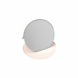Ivory Cover Vanity <b>Mirror</b> with Stand Round Shape - Product Image 2