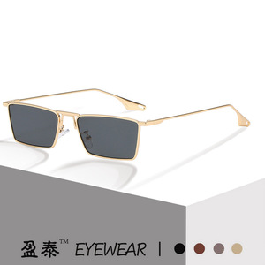 Eyewear <b>Square</b> Sunglasses Metal <b>Frame</b> <b>Gold</b> UV400 Unisex Fashion Street Style - Product Image 2