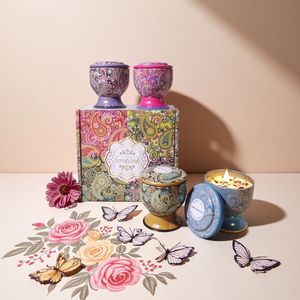 เทียนหอมอังจู กลิ่นหอมจากถั่วเหลือง บรรจุในกระป๋องรูปทรงถ้วย ชุดของขวัญกลิ่นหอมสำหรับบ้าน - Product Image 4