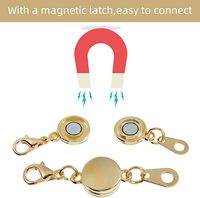 12 Pièces Fermoirs Magnétiques Métalliques Verrouillables pour Bijoux, Attaches d'Extension pour Colliers et Bracelets, Forme Facile à Utiliser, Fermoirs Mousquetons pour Bijoux
