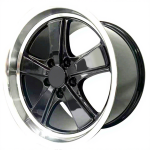 Roue de voiture en acier vintage pour FUCHS WHEEL Old Beetle 15X4.5 5X112 Poli miroir noir - Product Image 5