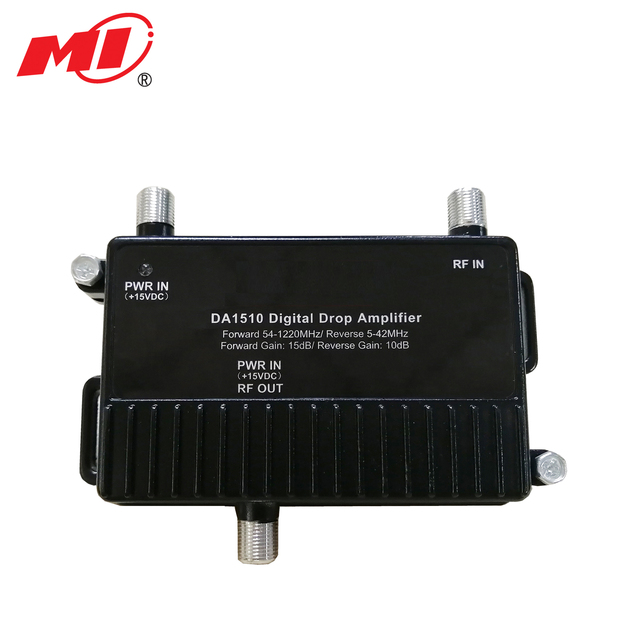 High Quality Low Noise MIC Brand MIC-DA1510 CATV Signal Amplifier Forward Path 15dB Gain Return Path 10dB Gain 54/102-1220MHz