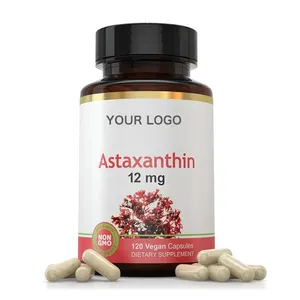 Nhãn hiệu riêng chế độ ăn uống bổ sung sản xuất 12mg Astaxanthin Collagen viên nang OEM