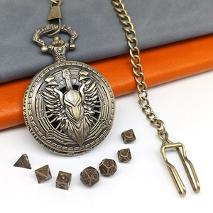 Collar de Bolsillo de Metal Estilo Steampunk Vintage Exclusivo de <span class=keywords><strong>Paladin</strong></span>, Estilo Antiguo, Movimiento de Cuarzo, Pantalla Analógica, Perfecto para Juegos de Rol - Product Image 3