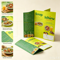 Impression personnalisée de menus de plats à emporter pour restaurants, brochure tri-pliante, publicité pour la restauration rapide, poulet frit, hamburgers, dépliant publicitaire offset personnalisé