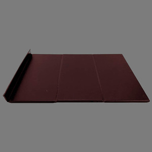 Manufacturer Red Faux Leather 3 Sided Digital Menu <b>Table</b> Led Menu Stand Display Triangular Led Menu <b>Covers</b> - Product Image 5
