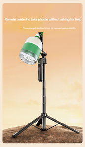 Caméra intelligente ES-B181 avec suivi du visage par IA, PTZ, minuterie, barre en alliage d'aluminium, support de téléphone portable pour voyage, TikTok, télécommande - Product Image 6