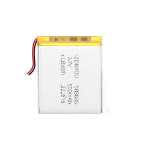 방폭 503035 <span class=keywords><strong>500mah</strong></span> 미니 리튬 폴리머 셀 <span class=keywords><strong>3.7V</strong></span>-li-po 배터리 - Product Image 1