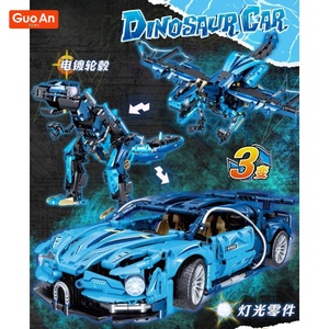 GUOAN TOYS Creativity 3 Forms Transforming Assemble <b>Building</b> Block DIY Brick <b>Car</b> Dinosaur Toys Set for Kids - Product Image 6