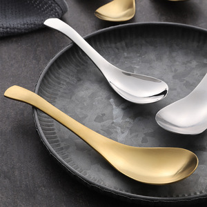 Cuillère ovale en acier inoxydable 304 de style coréen, de qualité alimentaire, pour enfants et adultes - Product Image 3