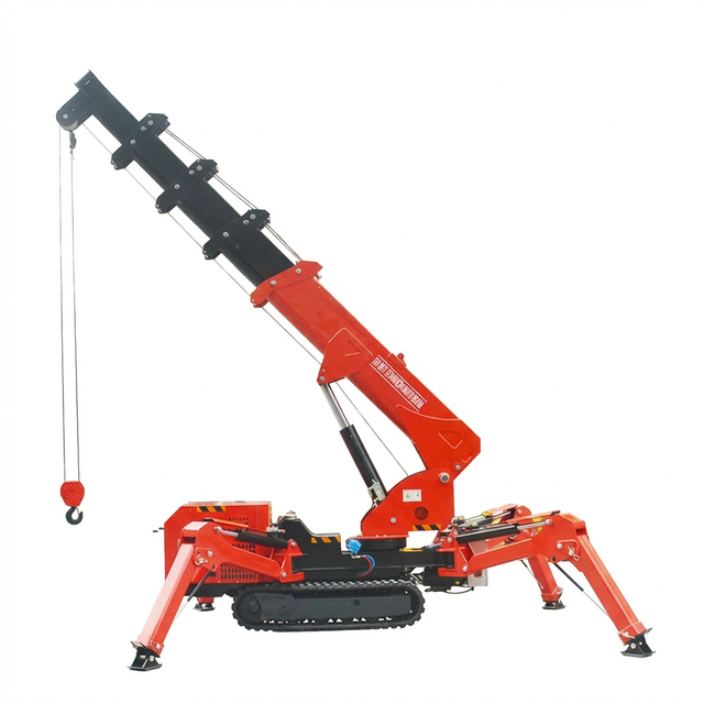 Telescopic Mini Spider Crane 12 Ton 21m Lifting Height Engine & Gearbox for Construction Outdoor Use