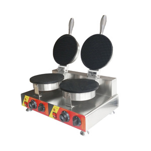 Máquina Comercial Eléctrica Giratoria para Hacer Waffles de Burbuja y Conos de Crepe, Antiadherente, Venta al por Mayor de Fábrica - Product Image 1