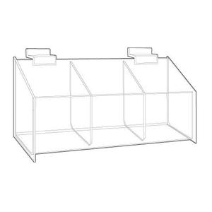Retail store clear acrylic slatwall bins for candy