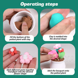 Juego de Arcilla Ultraligera para Niños Zhorya con Maceta para Crear Todo Tipo de Plastilina y Slime - Product Image 4