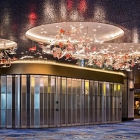 Lámpara colgante de cristal de cobre moderna de altura ajustable, lámpara de techo de hierro REDONDA/larga/sala de estar cuadrada para, colgante de Hotel