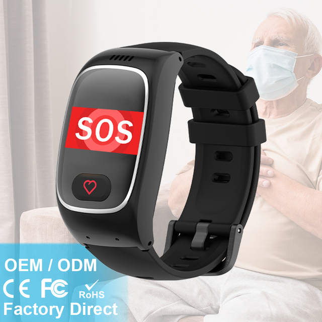 L16 Elderly Security Smart Watch with Real-Time Tracking Sleep Tracker IP67 Waterproof SOS Function OEM/ODM