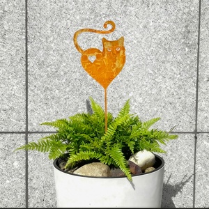 Estaca de Jardín de Metal Ornamental de Cobre, Flexible, con Diseño Floral, para Jardines y Patios, Estilo Moderno y Envejecido - Product Image 2