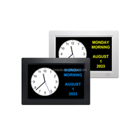 8 pouces LCD Table Wifi Démence Horloge Avec Température Humidité Calendrier Météo Diffusion pour Personnes Âgées Seniors Usine En Gros