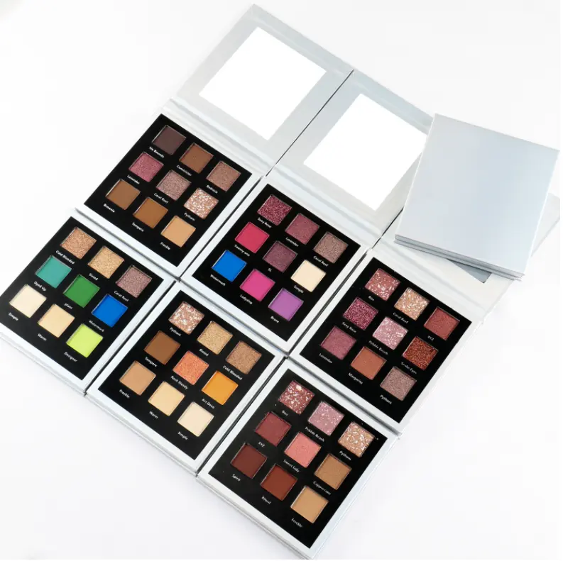 Private Label Hot Popular Customized Logo New Styles 9 Colors Glitter Matte Blend Neutral Eyeshadow Palette