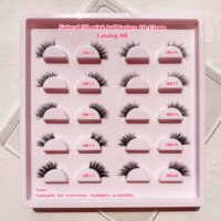 Boîtes personnalisées 2 en 1 ensemble de cils d'angle en vison 3D deux paires de demi-cils en vison naturel pour usage quotidien ou maquilleurs