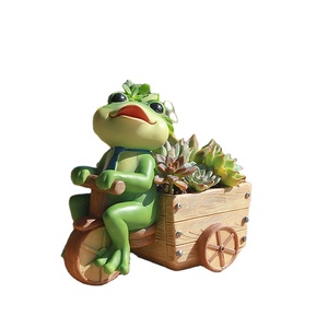 Venta caliente divertido dibujos animados <span class=keywords><strong>Rana</strong></span> resina artesanía <span class=keywords><strong>maceta</strong></span> suculenta verde <span class=keywords><strong>maceta</strong></span> hogar escritorio Oficina decoración suculenta <span class=keywords><strong>maceta</strong></span> - Product Image 1