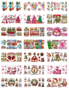 100 + nuova coppa di Natale Natale UV DTF Adesivi 3D Christmas <span class=keywords><strong>Boujie</strong></span> Uvdtf avvolgimenti per tazza da 16OZ - Product Image 5