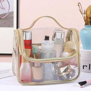 Bolsa de aseo de viaje de belleza transparente a prueba de agua bolsa de maquillaje de viaje organizador bolsas de cosméticos de PVC transparente - Product Image 6