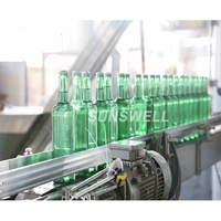 Ligne de production automatique complète pour le remplissage de bouteilles en verre de bière et de vodka Louis, ligne de mise en bouteille de bière