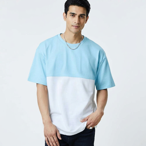 Nouvel Arrivage T-shirt Oversize Uni Épais pour Hommes – T-shirt Lourd en Polyester et Coton Tissé de Première Qualité - Product Image 1